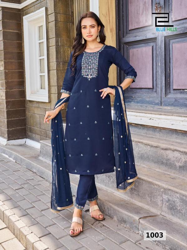 Blue Hills Rasmalai Silk Designer Ready Made Collection
